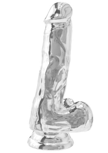 Průhledné dildo TPE 16 cm