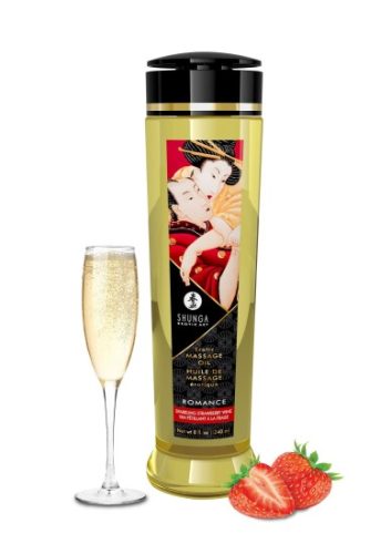 Shunga Erotic Massage Oil Romance Strawberry Wine 240 ml