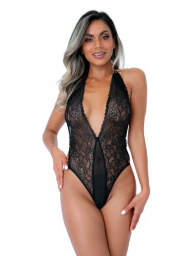 Krajkové body s hlubokým výstřihem