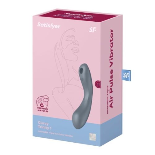 Satisfyer Curvy Trinity 1 modrošedý