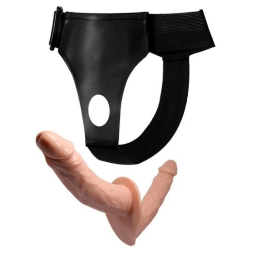 Nositelný harness se samodržícími dildy s realistickým vzhledem