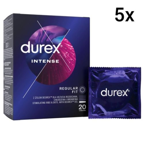 Durex Intense Orgasmic – vroubkované kondomy (100 ks)