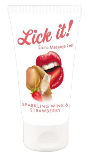 Masážní gel Lick it! víno – jahoda 50 ml