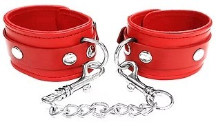 ROUGE Leather Wrist Cuffs Red