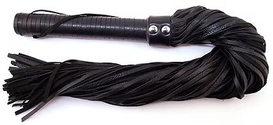 ROUGE Long Leather Flogger Black