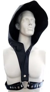 ROUGE Faux Leather Harness Hoodie with Leather Strap