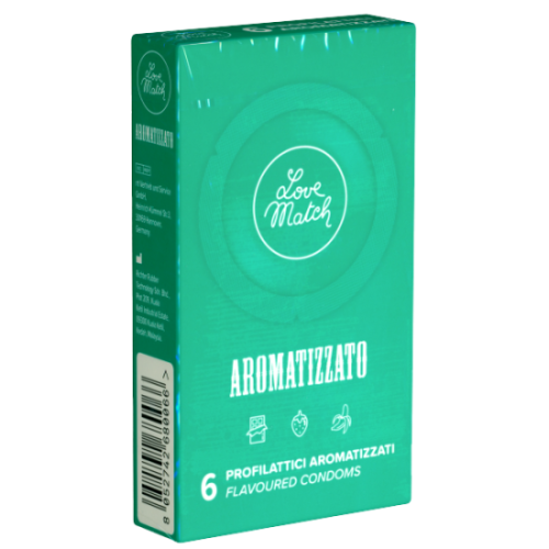 Love Match Single: Aromatizzato – Barevné a aromatizované kondomy (6 ks)