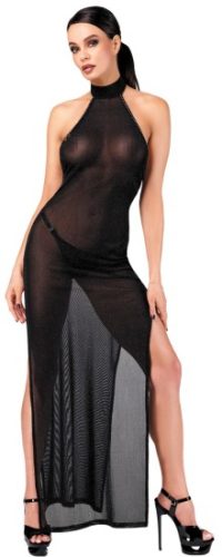 NOIR F372 Onyx Twin-slit Long dress L